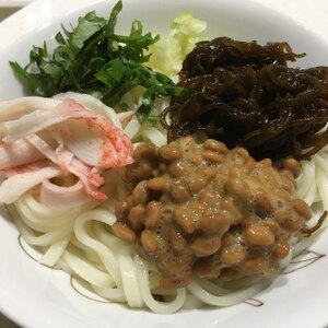 納豆さぬき冷やうどん